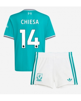 Billige Fotballdrakt Liverpool Federico Chiesa #14 Replika Tredjedraktsett Barn 2025-26 Kortermet (med bukser)